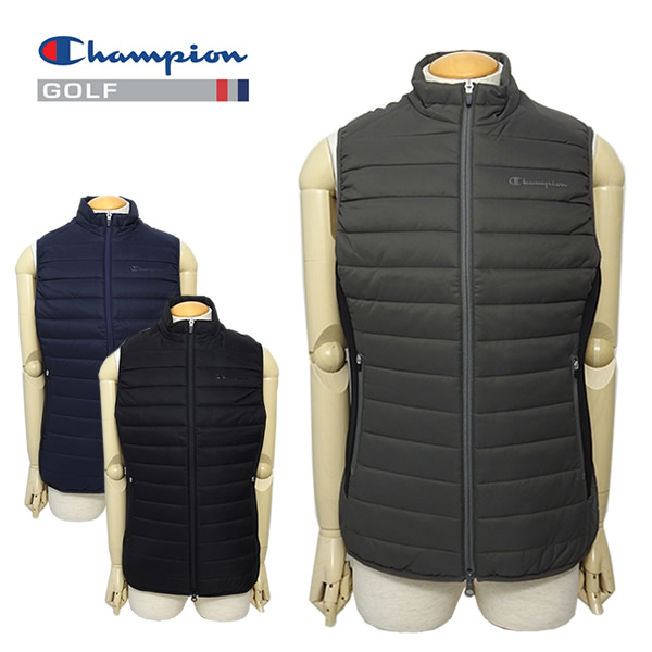 【SALE 30%OFF】チャンピオンゴルフ メンズ ベスト 中綿 防風 軽量 保温 ストレッチ ChampionGOLF C3-YG602 2023秋冬 セール