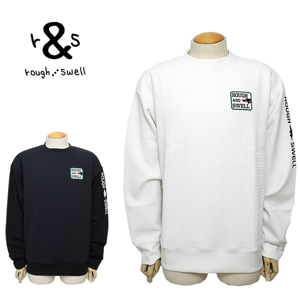 ラフアンドスウェル スウェット メンズ ゴルフ ストレッチ 軽量 ジャガード ダンボールニット rough&swell RSM-23201 COPENHAGENSWEAT 2023秋冬