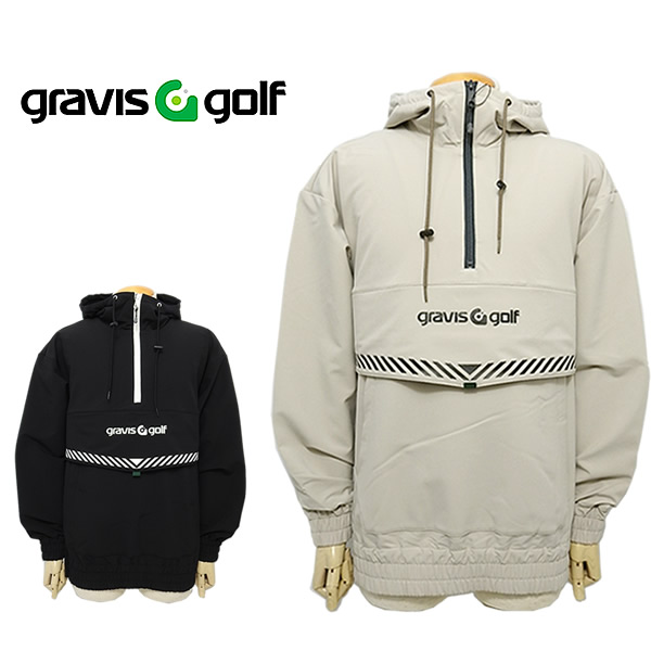 グラビス メンズ ゴルフ アノラック フリース ストレッチ プリント gravis golf GGM-3C-AC05  2023秋冬