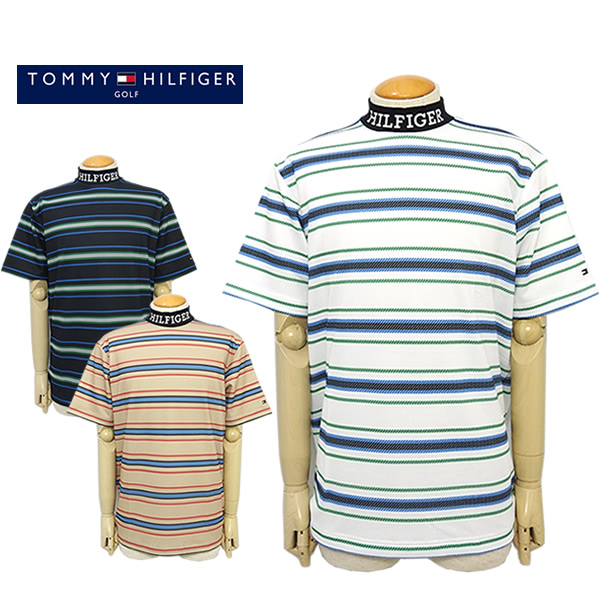 【SALE 30%OFF】トミー ヒルフィガーゴルフ メンズ マルチボーダー モックネック 軽量 ストレッチ TOMMYHILFIGERGOLF THMA406 2024春夏 セール