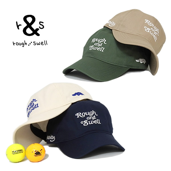 ラフアンドスウェル メンズ 帽子 キャップ ツイル ロゴ 吸水速乾 rough&swell RSA-24004 ROYAL LOGO B.B. CAP 2024春夏