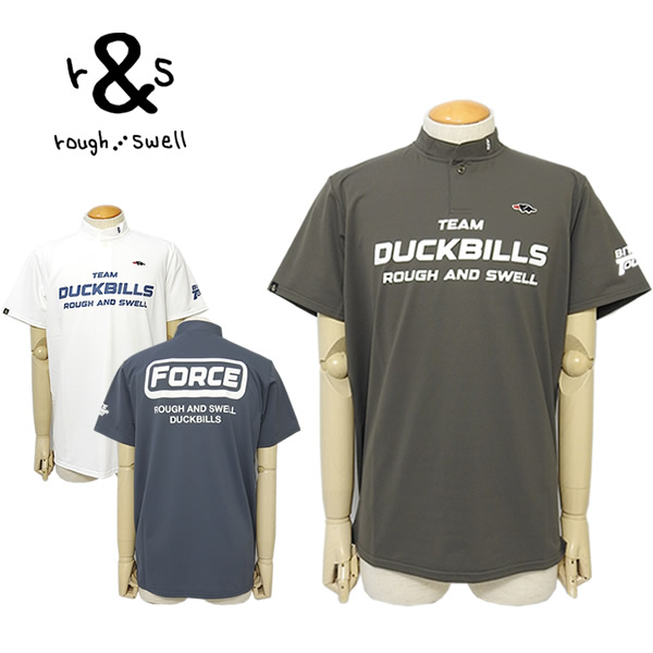 ラフアンドスウェル メンズ ゴルフウェア ラフネック 半袖 速乾 ストレッチ rough&swell RSM-24035 FORCE TOUR ROUGH-NECK 2024春夏