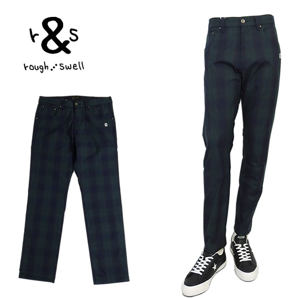 ラフアンドスウェル パンツ メンズ ゴルフ ストレッチ ブラックウォッチ チェック柄 rough&swell RSM-24264 GLASGOW PANTS 2024秋冬