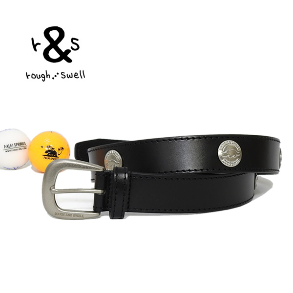 ラフアンドスウェル メンズ  ベルト ゴルフ 本革 合皮 コンチョ カモノハシ rough&swell RSA-24215 r&s CONCHO BELT