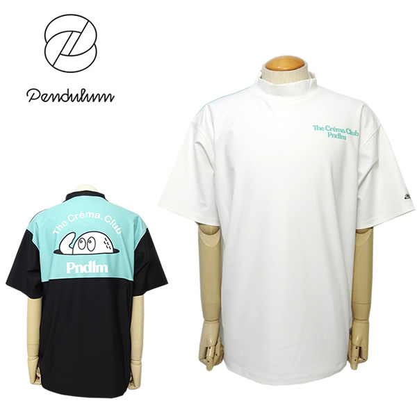 ペンデュラム カットソー モックネック 半袖 ストレッチ 接触冷感 コラボ GOLFBOY PENDULUM 03MO-02 CREMAPNDLMSTANDNECK 2025春夏