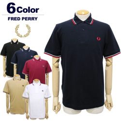 FRED PERRY［フレッドペリー］M12Nティップライン鹿の子ポロシャツ（Made in England） 【定番】