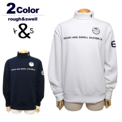 ラフアンドスウェル スウェット メンズ ゴルフ タートルネック ストレッチ 軽量 プリント rough&swell RSM-22218 LOGOBALLTURTLE 2022秋冬