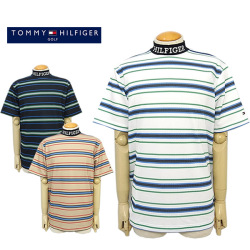 【SALE 30%OFF】トミー ヒルフィガーゴルフ メンズ マルチボーダー モックネック 軽量 ストレッチ TOMMYHILFIGERGOLF THMA406 2024春夏 セール
