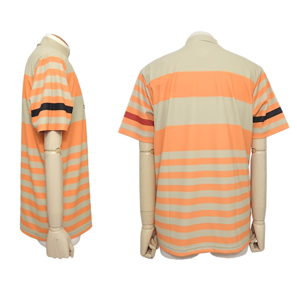 トミーヒルフィガー　モックネック　半袖 L メンズ　ボーダー　ゴルフ カジュアルゴルフドットコムby PALM SPRINGSにTOMMY HILFIGER