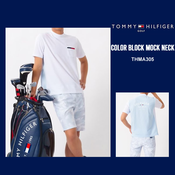  - トミーヒルフィガーゴルフ 半袖モックネック ネイビー　L レディース　春夏 トミーヒルフィガーゴルフ 半袖モックネック ネイビー L