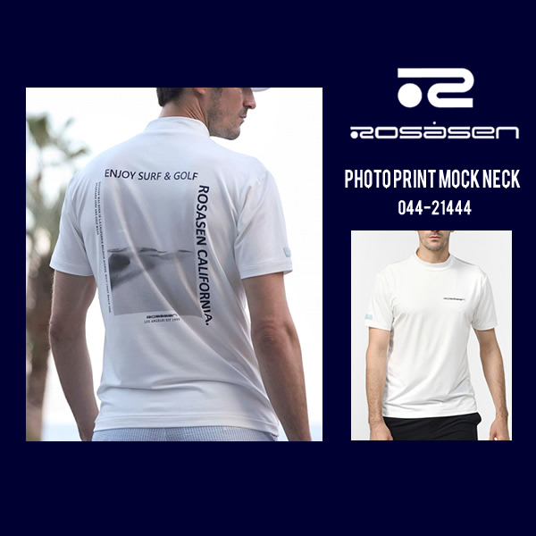 ROSASEN［ロサーセン］PHOTO PRINT MOCK NECK /クールコアバック  
