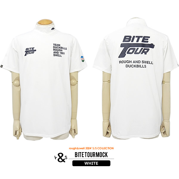 【美品】rough＆swell ゴルフウェア　モックネック　半袖　Tシャツ　M rough&swell［ラフアンドスウェル］GOLFER KING MOCK/半袖モック