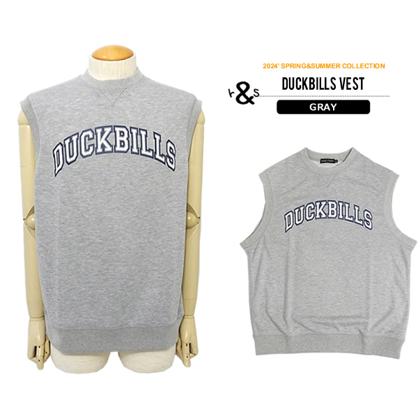 rough&swell［ラフアンドスウェル］DUCKBILLS VEST/裏毛スウェット