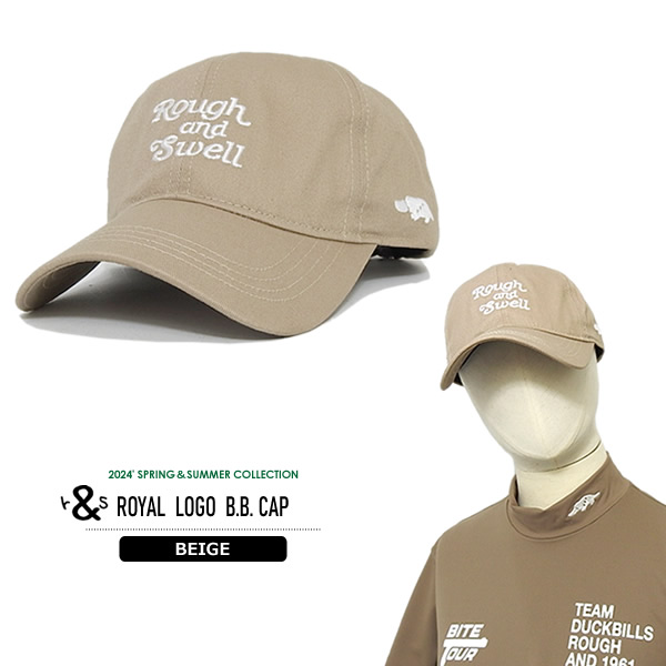 rough&swell［ラフアンドスウェル］ROYAL LOGO B.B. CAP/コットン