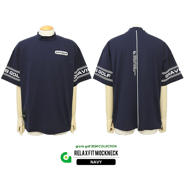 gravis golf［グラビスゴルフ］RELAX FIT MOCKNECK/機能メッシュ