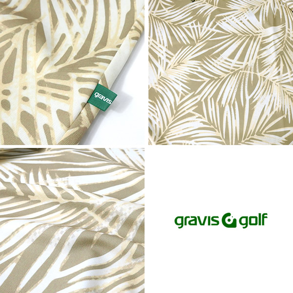 gravis golf［グラビスゴルフ］RELAX FIT LEAF PRINT MOCKNECK/リーフ