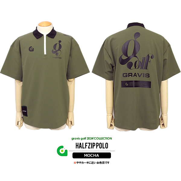福袋 セール gravis golf［グラビスゴルフ］HALFZIP POLO /ハーフジップ ウエア