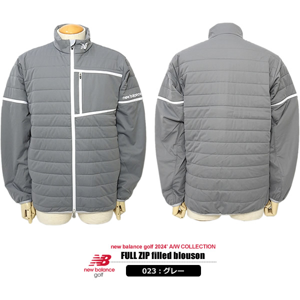 ニューバランスゴルフ ジャケット 中綿 フーディ フルジップ ホワイト 6 New Balance Golf ニューバランス ゴルフ SPORT 総柄 2way