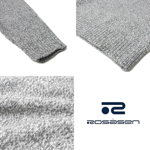 ROSASEN［ロサーセン］ミックスツイード インターシャニット