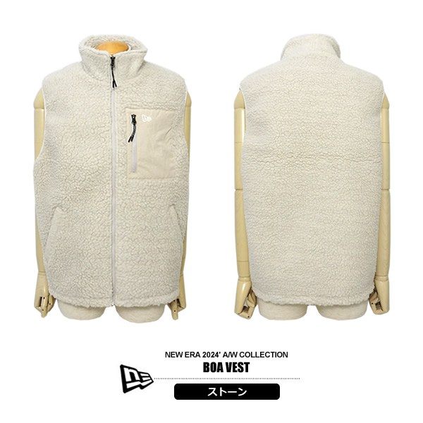 ニューエラ　ボアベスト　24ss 新品 NEW ERA［ニューエラ］BOA VEST/ボアベスト｜カジュアルゴルフ