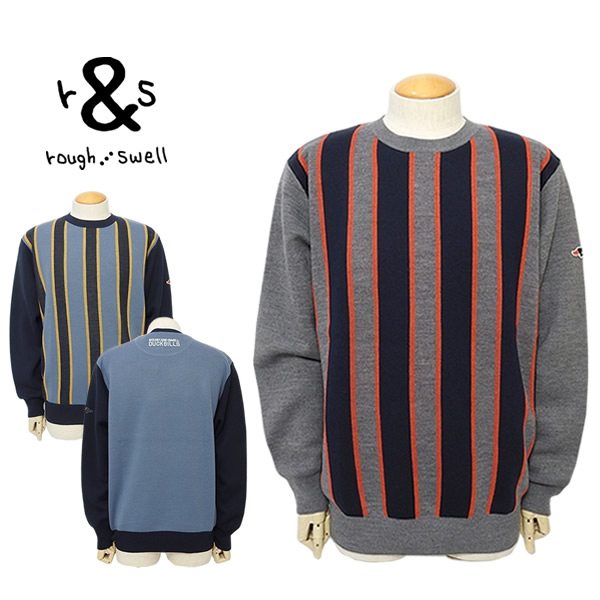 rough&swell［ラフアンドスウェル］WINDSOR CREW/ストライプ12G  