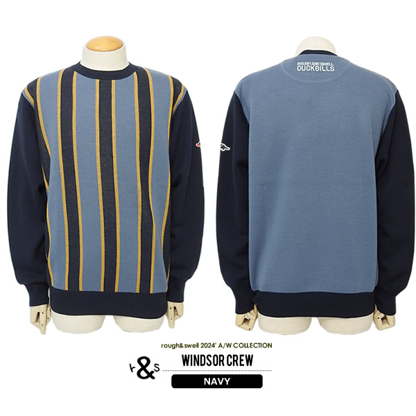 rough&swell 留まっ ラフアンドスウェル デカロゴ ニット セーター メンズ 