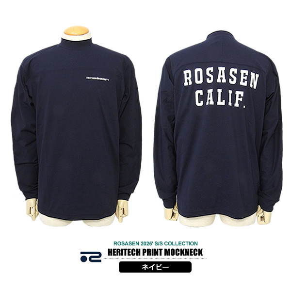 ROSASEN［ロサーセン］HERITECH PRINT MOCKNECK /長袖プリントモック