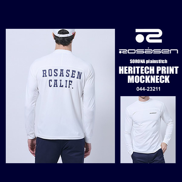 ROSASEN［ロサーセン］HERITECH PRINT MOCKNECK /長袖プリントモック