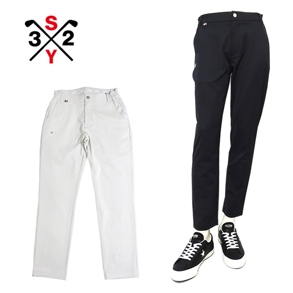 SY32ゴルフ⛳️ダブルラッセルホワイトボトム　メンズ サイズL SY32 メンズ ゴルフパンツ 【公式通販】