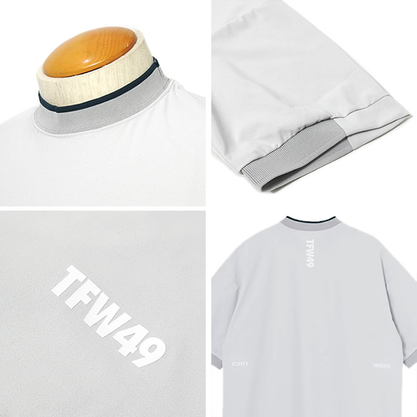 新作　【TFW49】モックシャツ M ホワイト TFW49 - RELAX MOCK NECK T | モックネックシャツ | ホワイト