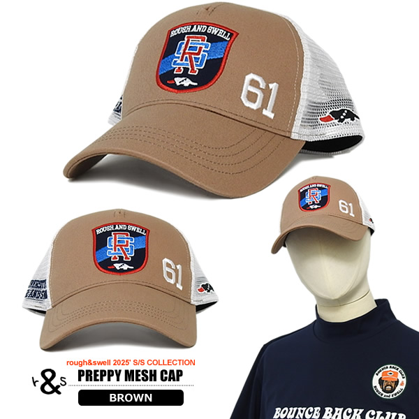 ラフアンドスウェル rough&swell メッシュキャップ3点 rough&swell［ラフアンドスウェル］PREPPY MESH CAP/メッシュ