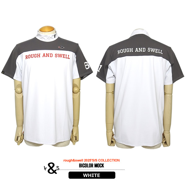 rough&swell ラフアンドスウェル モックネック シャツ 白 XL rough&swell ラフアンドスウェル モックネック シャツ 白 XL