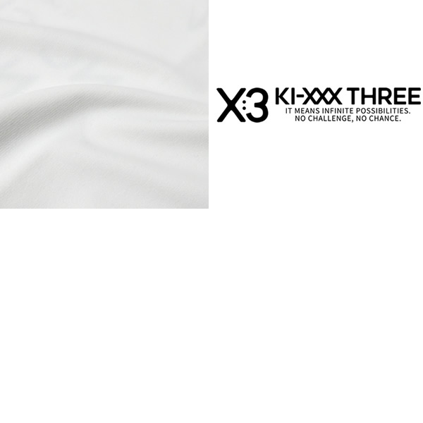 KI-XXX THREE［キックスリー］切り替え襟グラフィックモック