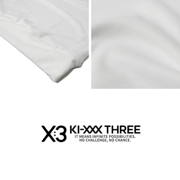 KI-XXX THREE［キックスリー］グラフィックモックネックシャツ
