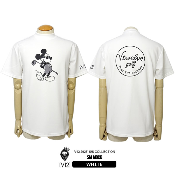 V12 ヴィトゥエルブ ディズニーコラボ ミッキー モックネック Tシャツ V12 - 【25SS】【レディース】 SM MOCK / ミッキーマウス モック