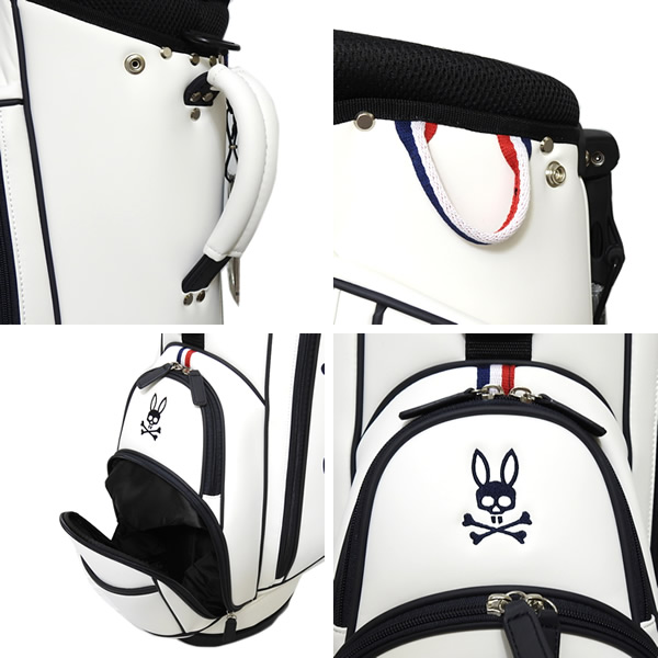 サイコバニー スタンドキャディバッグ ライトウェイト PsychoBunny サイコバニー PBMG5FC6 LWG スタンド キャディバッグの通販 テレ
