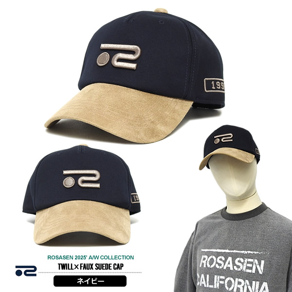 ROSASEN［ロサーセン］ツイル×フェイクスウェードB.Bキャップ