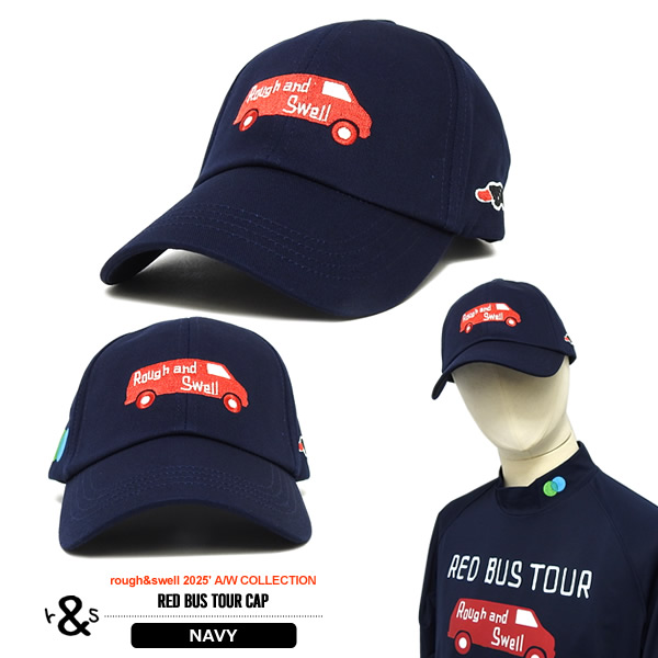 rough&swell［ラフアンドスウェル］RED BUS TOUR CAP/BBキャップ