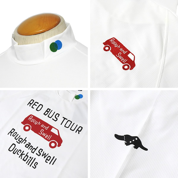 ラブアンドスウェル　モックネックシャツ　レディース rough&swell［ラフアンドスウェル］RED BUS TOUR MOCK L.S/長袖