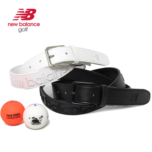 ベルト　ニューバランス　新品 new balance golf［ニューバランスゴルフ］凹凸ロゴ合成皮革ベルト