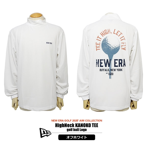 NEWERA GOLF 長袖 モックネック ゴルフボール ホワイト XLサイズ NEWERA GOLF 長袖 モックネック ゴルフボール ホワイト XLサイズ