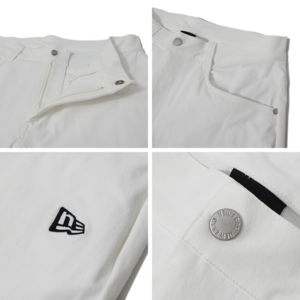 ニューエラ　ゴルフ　テーパードストレッチパンツ　ホワイト NEW ERA ニューエラ ゴルフ パンツ ナイロンパンツ ストレッチ