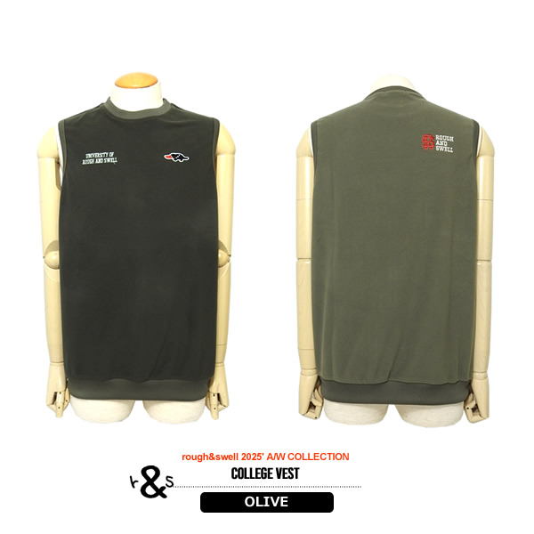 rough&swell［ラフアンドスウェル］COLLEGE VEST/マイクロ