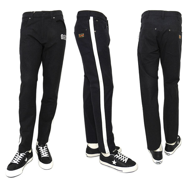 rough&swell［ラフアンドスウェル］FLANNEL PANTS/側章フランネル