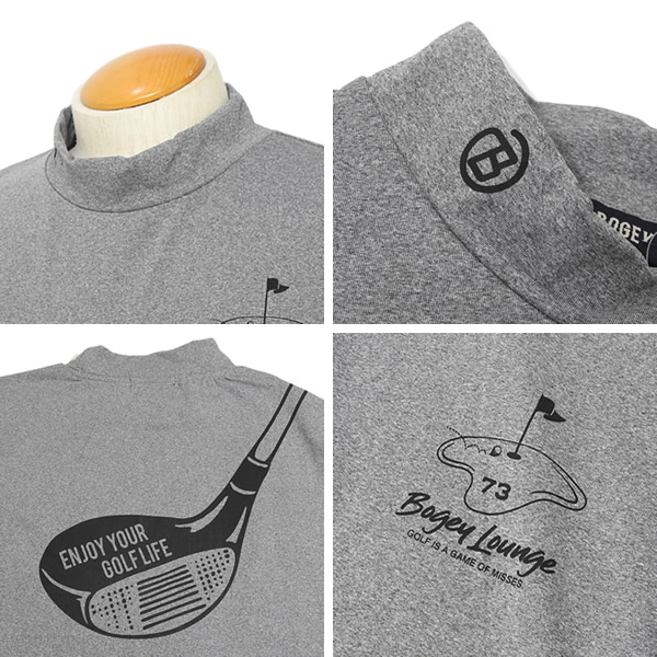 BOGEY LOUNGE［ボギーラウンジ］LS MOCK NECK SHIRT/長袖裏起毛モック