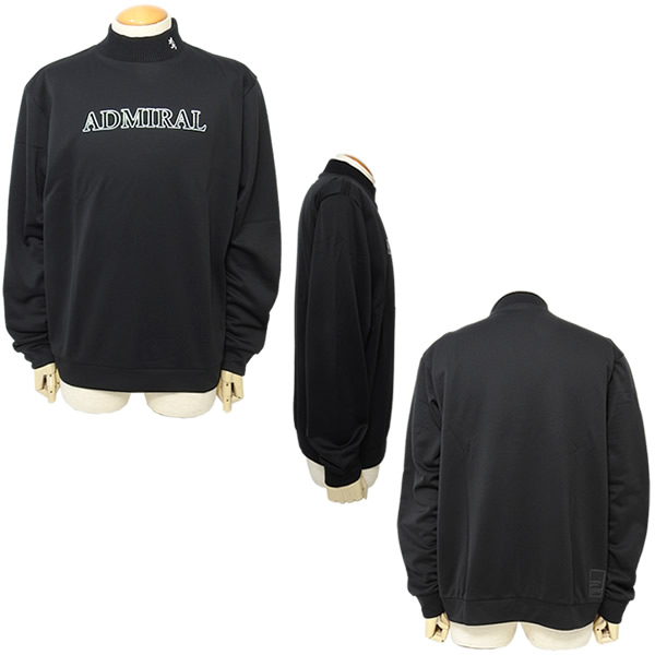 【新品】アドミラルゴルフ メンズ 長袖モックネックシャツ М黒 カジュアルゴルフドットコムby PALM SPRINGSにAdmiral GOLF