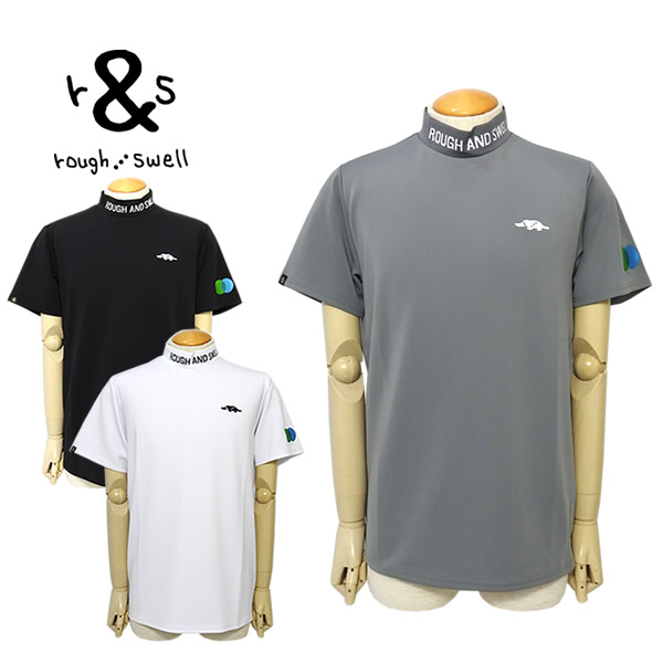 rough&swell［ラフアンドスウェル］COLLAR LOGO MOCK/半袖モックネック