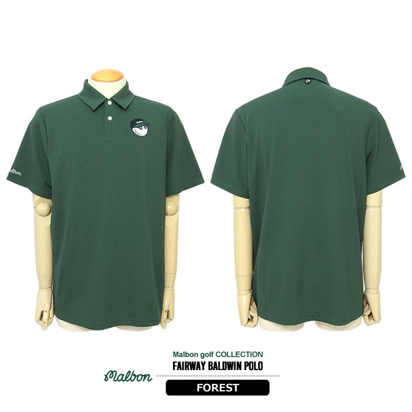 【新品同様】ネイバーフッドMALBON GOLFコラボポロシャツ Malbon golf［マルボンゴルフ］FAIRWAY BALDWIN POLO/半袖ポロシャツが