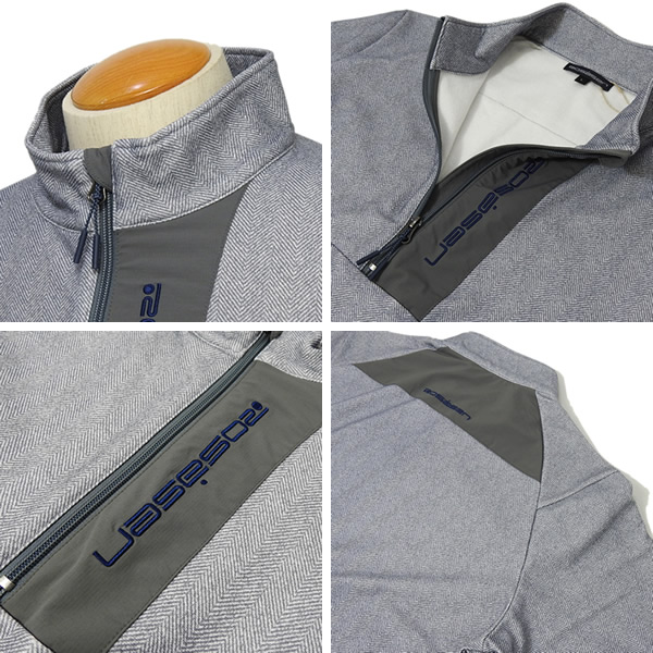 rosasen メンズ ゴルフ ハーフジップ フリース LL ROSASEN［ロサーセン］4D tech Half Zip Pullover/4Dテック ハーフ