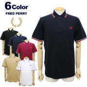 FRED PERRY［フレッドペリー］M12Nティップライン鹿の子ポロシャツ（Made in England） 【定番】